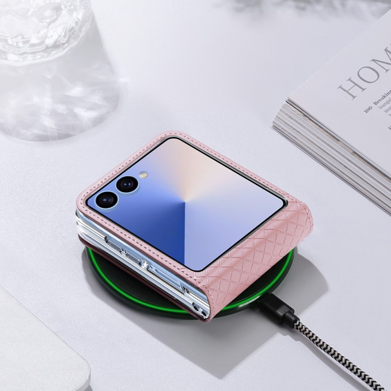 Tok Dux Ducis Samsung Galaxy Z Flip7 5G, Bril, rózsaszín