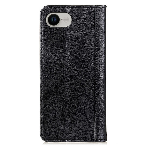 Telefontok a Iphone 16E, Wallet Litchi Leather, fekete