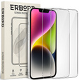 2x edzett üveg a iPhone 14, ERBORD 9H Hard Glass a képernyőn