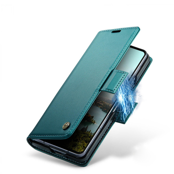 CASEME Litchi pénztárca flip tok Samsung Galaxy Z Fold7 5G számára