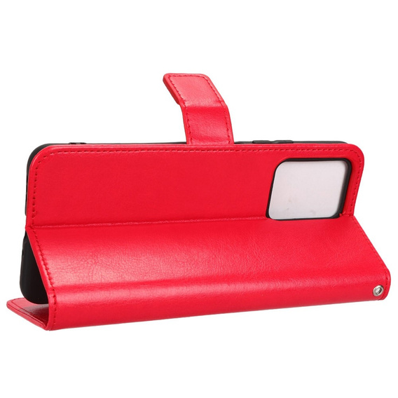 Pattintható tok a Xiaomi Redmi Note 12 5G / POCO X5 5G, Crazy Horse Wallet, piros