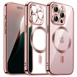 Tok iPhone 16 Pro-hoz, Electro MagSafe, rózsaszín + üveg a képernyőhöz
