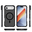 Matt tok iPhone Air készülékhez, páncélozott, MagSafe-hoz, füstölt, fekete oldalakkal