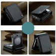 CASEME flip tok Samsung Galaxy Z Flip5 5G, Litchi Wallet, fekete