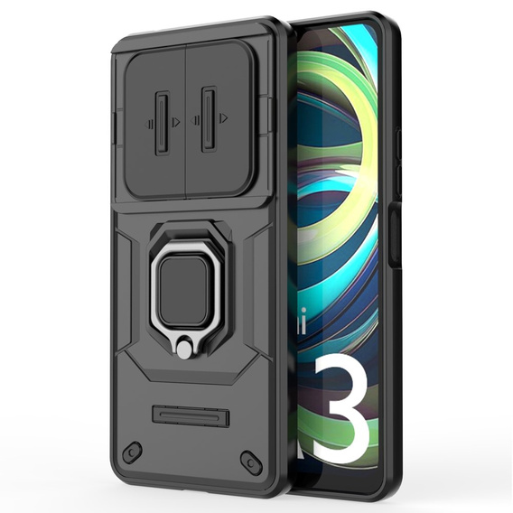 Telefontok a Xiaomi Redmi A3, KickStand Camera Lens, fekete