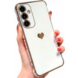 tok Samsung Galaxy A15 4G / 5G, Electro heart, fehér + Full Glue Kerámiaüveg
