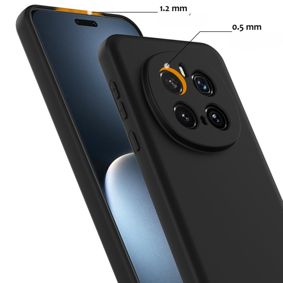 Telefontok a Honor Magic7 Pro 5G, Silicone MagSafe, fekete