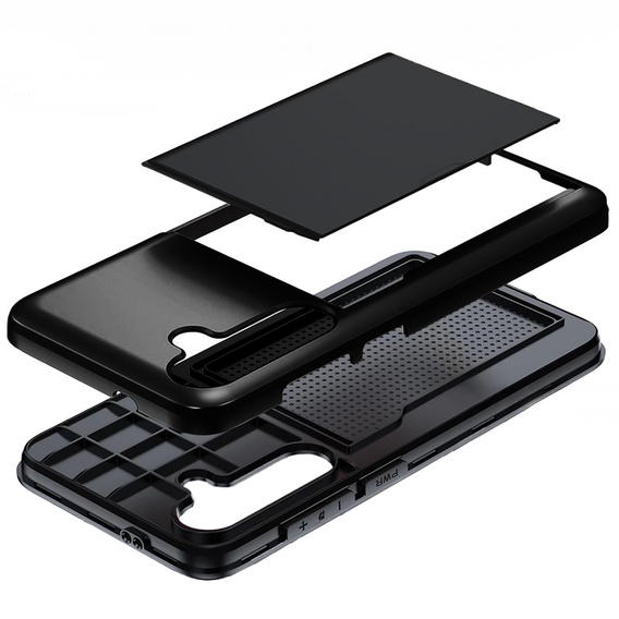 Telefontok a Samsung Galaxy A56 5G, Sliding Card Holder, fekete