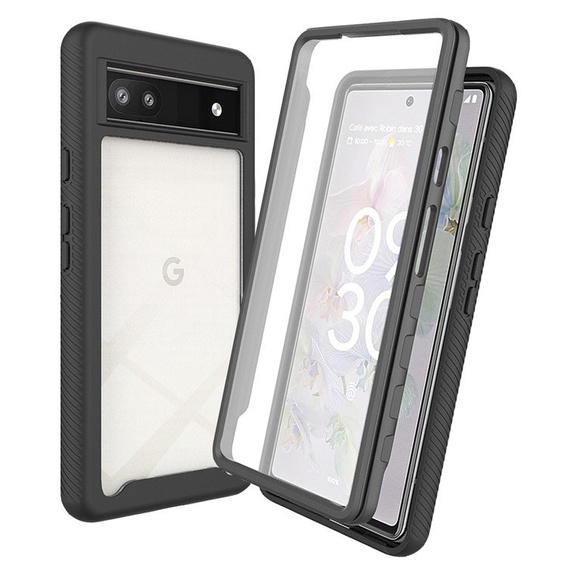 Tok Google Pixel 6a készülékhez, Shockproof, fóliával, fekete