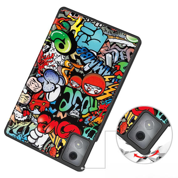 Tok Lenovo Tab K11 Plus, Smartcase, graffiti