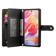 Pattintható tok a Samsung Galaxy A56 5G, Wallet Zipper Pocket, fekete