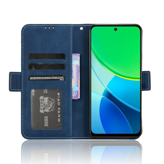Pattintható tok a Vivo Y19s, Card Slot, sötétkék
