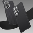 BENKS Kevlar tok Samsung Galaxy S25, MagSafe, Carbon Fiber, fekete