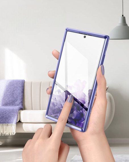 Telefontok a Samsung Galaxy S22 Ultra, Suritch Full Body Marble, lila