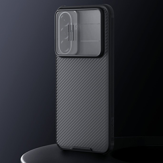 NILLKIN Camshield Pro tok kameravédővel Samsung Galaxy A57 5G készülékhez, átlátszó/fekete