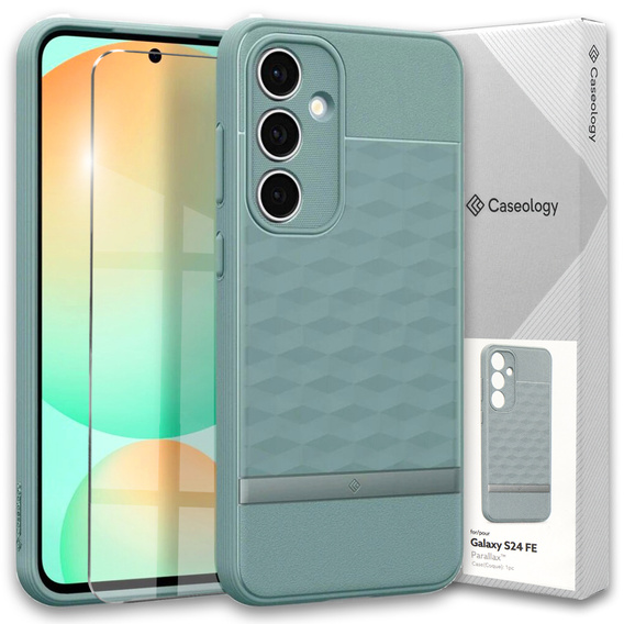 A Spigen által gyártott Caseology tok a Samsung Galaxy S24 FE, Parallax, zöld 