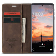 CASEME tok Samsung Galaxy A33 5G, Leather Wallet Case, kávé