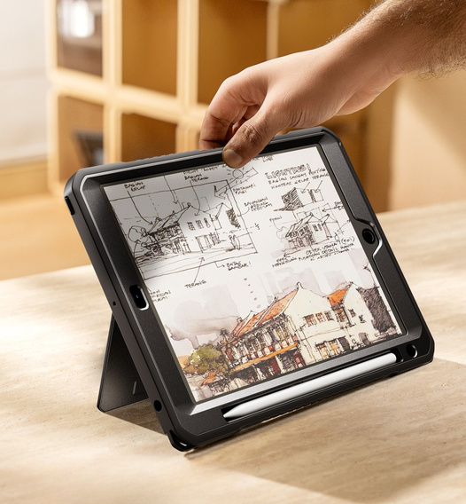 Dexnor 360° tok pánttal és tolltartóval iPad 10,2" 2021/2020/2019 (9./8./7. generáció)