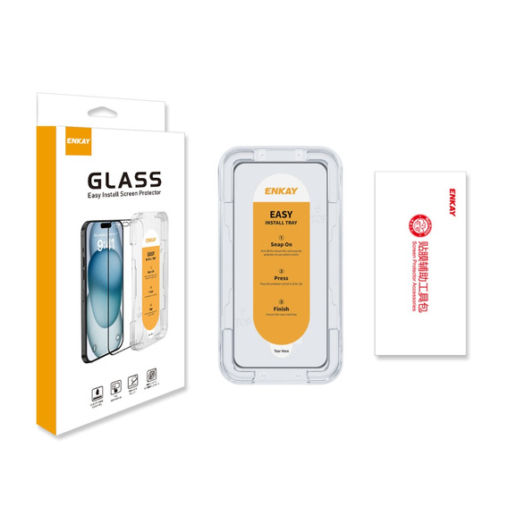 ENKAY edzett üveg Xiaomi Redmi Note 13 5G / 4G, fekete