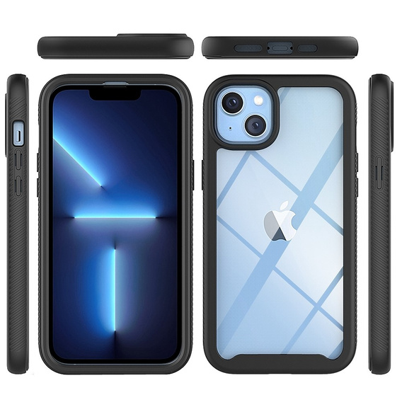 Tok iPhone 14 készülékhez, Shockproof, fóliával, fekete