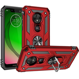 Páncélozott telefontok a Motorola Moto G7 Power, Nox Case Ring, piros