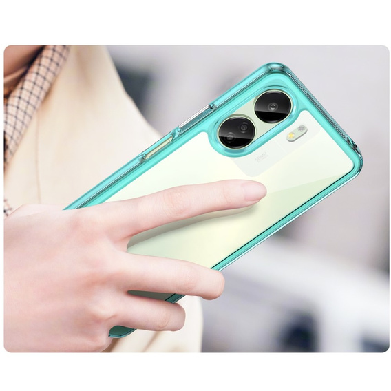 Telefontok a Xiaomi Redmi 13C / Poco C65, Fusion Hybrid, átlátszó / kék