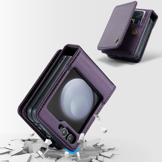 CASEME flip tok Samsung Galaxy Z Flip5 5G, Litchi Wallet, lila