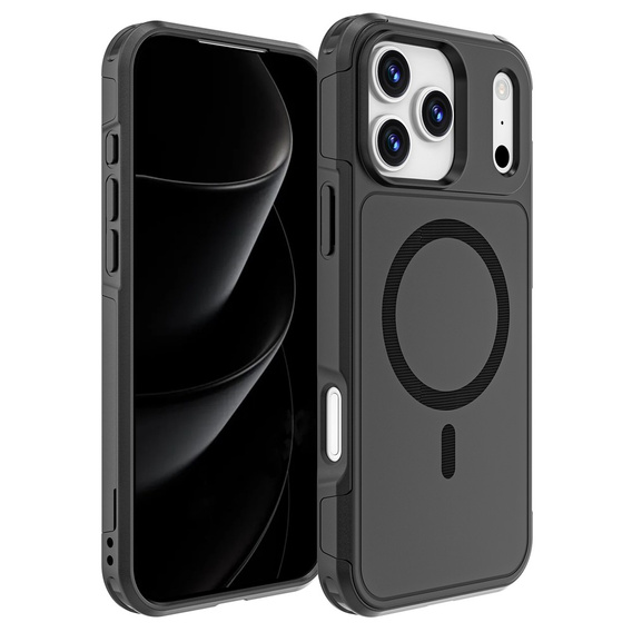 MagForce tok iPhone 17 Pro Max készülékhez, MagSafe-hoz, páncélozott, fekete