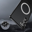 Kameravédő tok Samsung Galaxy S21, CamShield MagSafe, átlátszó / fekete