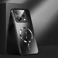Tok Oppo Reno 14, MagSafe tok, kameravédelemmel, fekete