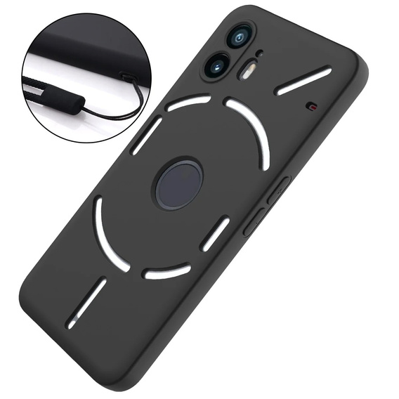 Telefontok a Nothing Phone 2, Silicone Lite, fekete