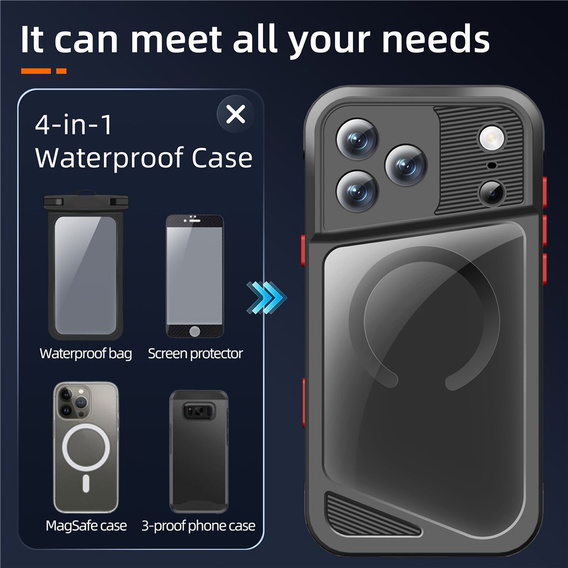 SHELLBOX GTM IP68 vízálló tok MagSafe-vel iPhone 17 Pro Max készülékekhez