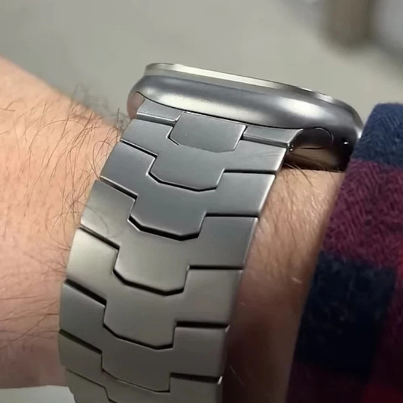 Karkötő Apple Watch 1/2/3/4/4/5/6/7/8/9/SE/ULTRA/ULTRA 2 42/44/45/45/49MM, titánium