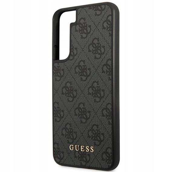 GUESS Telefontok a Samsung Galaxy S23, 4G Metal Gold Logo, szürke
