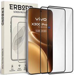 2x ERBORD 3D edzett üveg a Vivo X300 Pro készülékhez