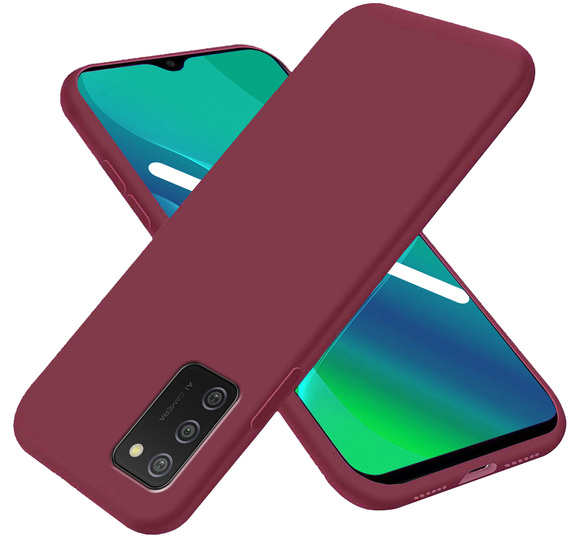 Vékony tok a Samsung Galaxy A02s, Slim, bordó