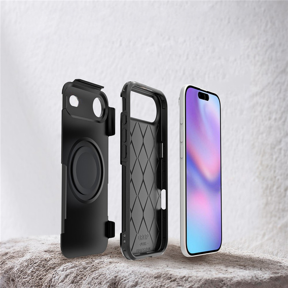 MagForce tok iPhone Air készülékhez, MagSafe-hoz, páncélozott, fekete