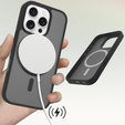 ERBORD MagSafe tok iPhone 16 Pro-hoz, Matte Case, aktív gomb, matt / fekete