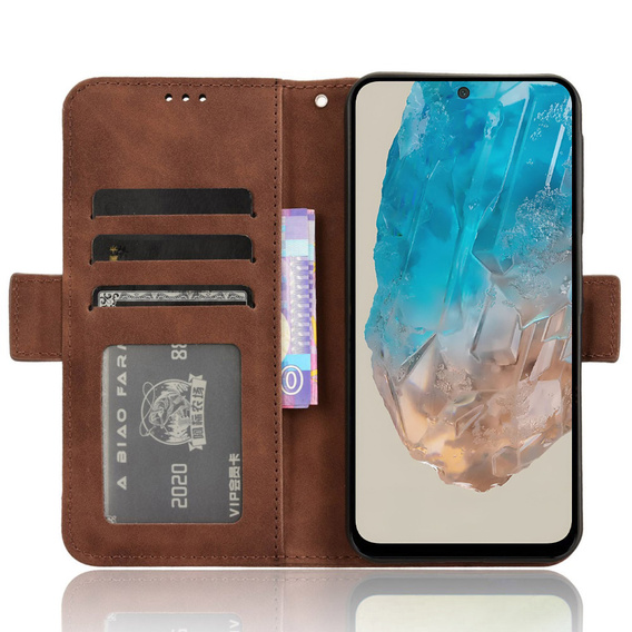 Pattintható tok a Samsung Galaxy M35, Card Slot, barna