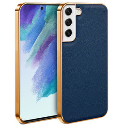 Telefontok a Samsung Galaxy S21, Cowhide Leather, kék