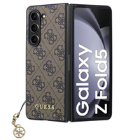 GUESS Telefontok a Samsung Galaxy Z Fold 5, 4G Charms Collection Hardcase, barna