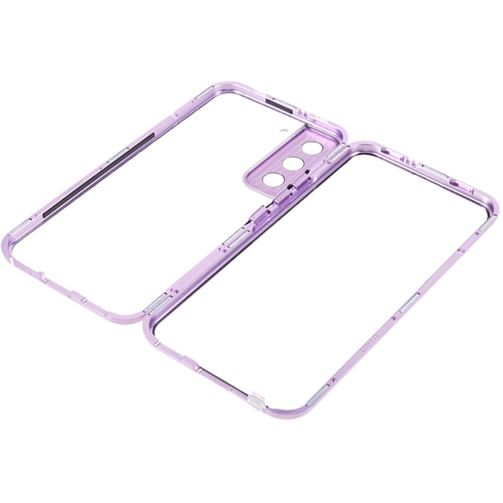 Telefontok a Samsung Galaxy S21, Magnetic Dual Glass, lila