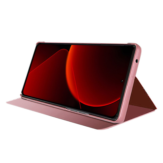 Telefontok a Xiaomi 13T / 13T Pro / Redmi K60 Ultra, Clear View, rózsaszín rose gold