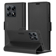 Tok Xiaomi 14T Pro, ERBORD Glossy Litchi, pénztárca patenttal, fekete