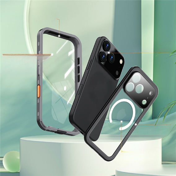 REDPEPPER vízálló tok iPhone 17 Pro-hoz, fekete