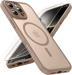 Tok iPhone 16 Pro Max-hoz, MagSafe, ERBORD Matt Case, rózsaszín + képernyőüveg