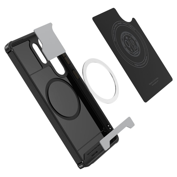 Spigen tok Samsung Galaxy S25 Ultra készülékhez, Core Armor MagSafe, fekete + 9H edzett üveg