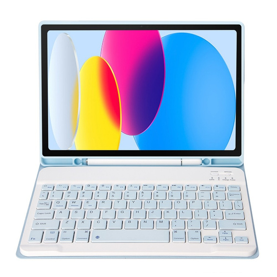 Tok + billentyűzet iPad 10.9 2022 10 Gen, Pen Slot, kék