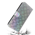 Pattintható tok a Oppo A17, Wallet mandala, szürke