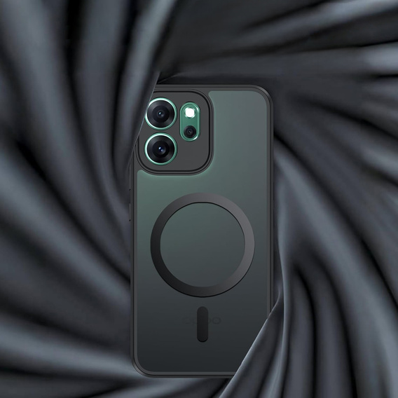 Matt tok Oppo Reno 14F, MagSafe-hoz, áttetsző fekete